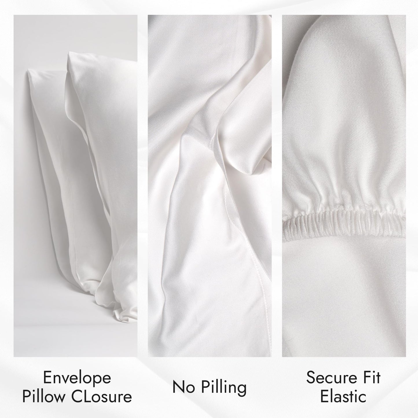 Threadmill Rayon Bamboo Queen Sheet Set - Viscose Bamboo Sheets for Queen Size Bed, 4 Piece Hotel White - Silky Soft, Cool, Lightweight, Breathable - Deep Pocket - Moisture Wicking & Cooling