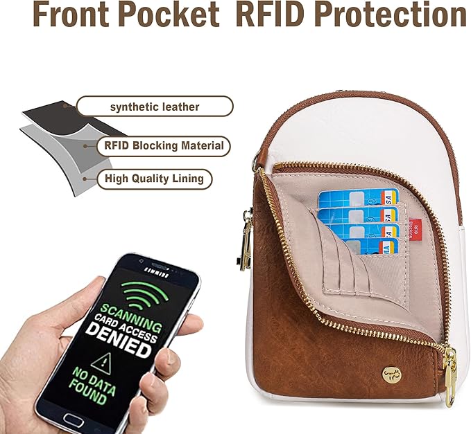 INICAT RFID Blocking Sling Bag Anti Theft Crossbody Bags Women Valentine's Day Gifts Travel Purses Vegan Leather