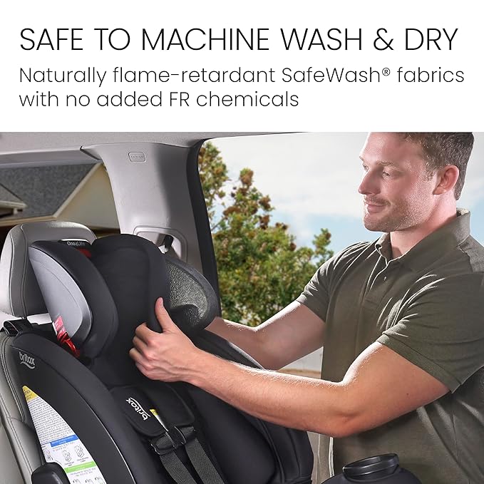 Britax One4Life All in One Convertible Car Seat, 3 in 1 Car Seat & Booster Seat with Easy ClickTight Installation, Extended Rear Facing Capacity, and Breathable SafeWash Fabrics —Raven Black