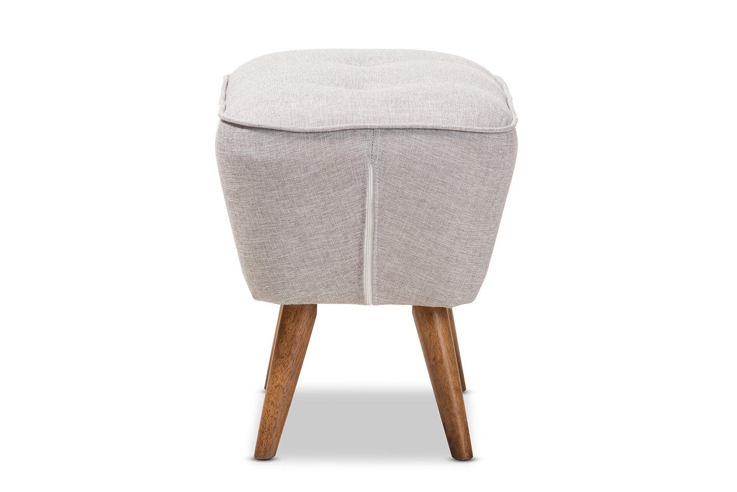 Baxton Studio Aimant Ottoman, Greyish Beige