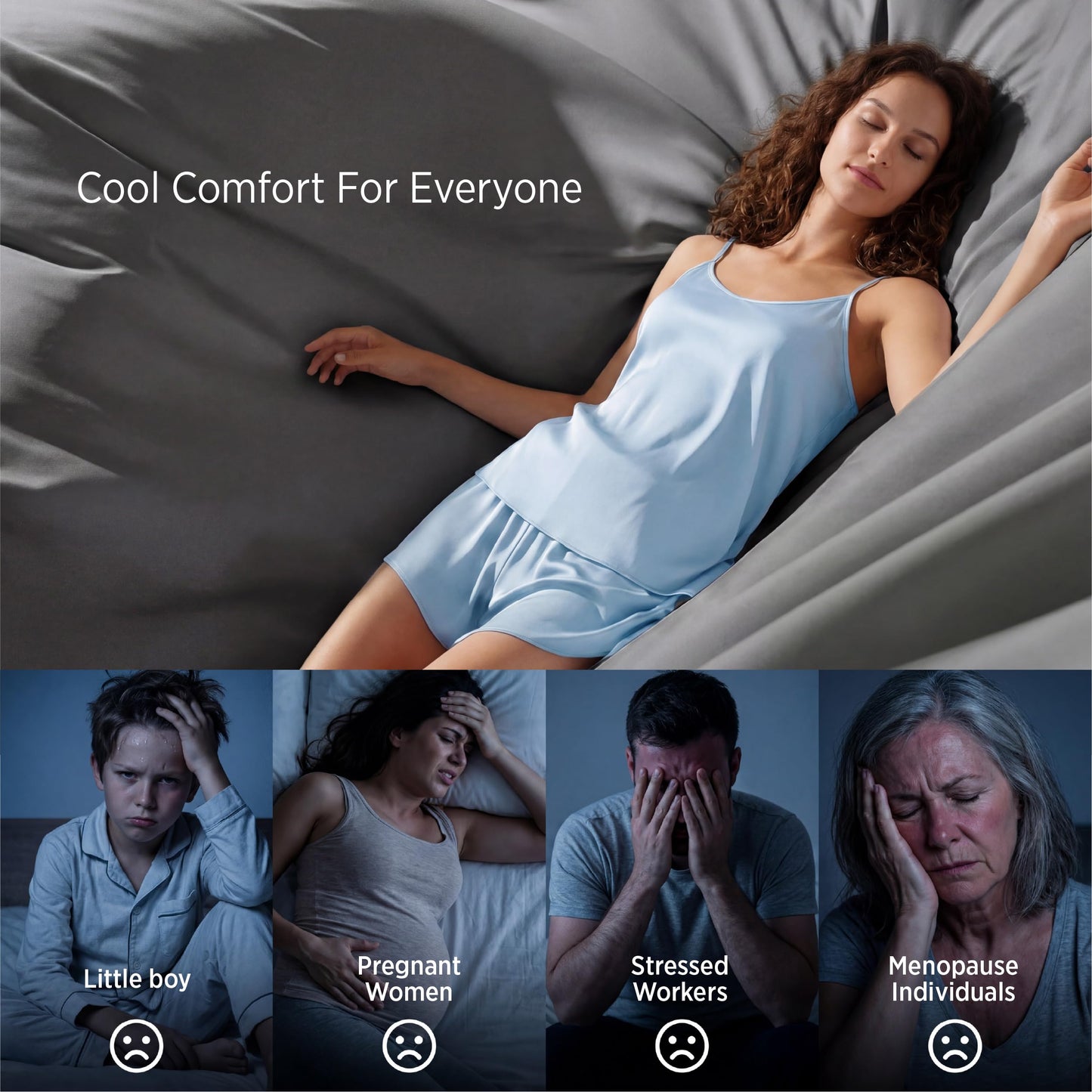 Bedsure Lightweight Cold Blanket for Summer, Bed Cooling Blanket Throw Size for Hot Sleepers, Ice Cool Essentials for Hot Nights, Breathable Thin Bedding for Teens, Adults, Dark Grey, 50" x 60"