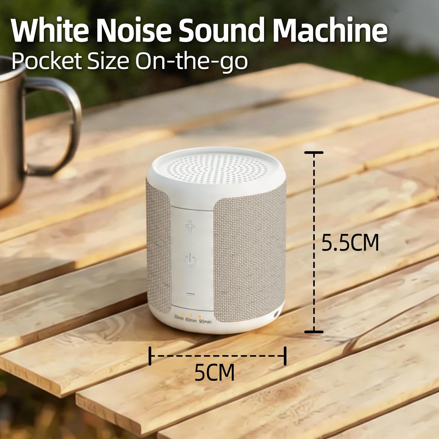 Mee 2ou Portable Sound Machine for Baby, Kids & Adults, 30 Soothing Sounds, 32 Volume Levels, 3 Timers, Rechargeable Mini White Noise Sleep Sound Machine for Travel Camping Home Office Nursery