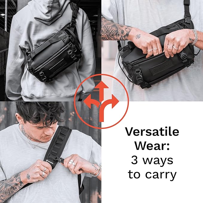 WANDRD ROGUE V1 6L Sling: Compact Camera Sling and Crossbody Bag with Fast Access, 3-Way Carry– Lightweight Everyday Bag Great for Travel, Photography, and Daily Use (Sedona Orange)