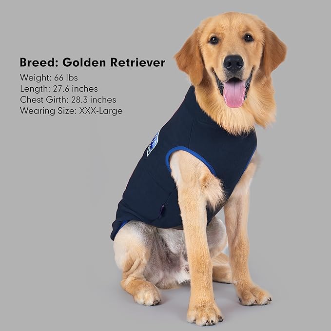 cyeollo Dog Sweaters for Medium Dogs Boy, Turtleneck Stretchy Pullover Fleece Dog Jacket, Warm Lightweight Coat Winter Pet Clothes, Navy Blue XL