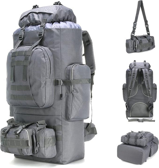 King'sGuard 100L Camping Hiking Backpack Molle Rucksack Military Camping Backpacking Daypack
