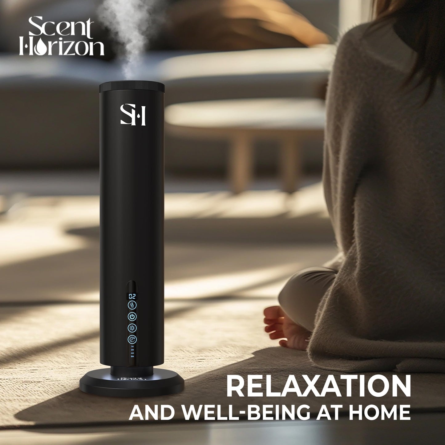 Hotel Waterless Scent Diffuser for Home Large Room - Tower Design 2026 with Rechargeable Battery, Oil Diffusers for Home, Hotel Aroma Oil Diffuser, Luxury ColdAir Home Diffuser set 3x15ml Diffuser Oil