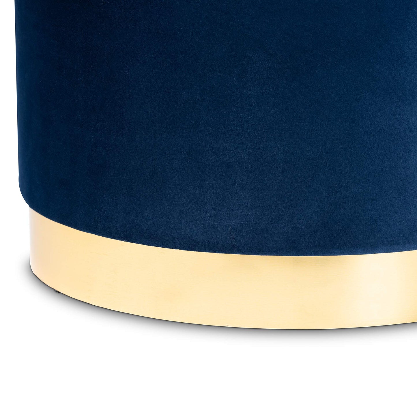 Baxton Studio Ottomans, Navy Blue/Gold