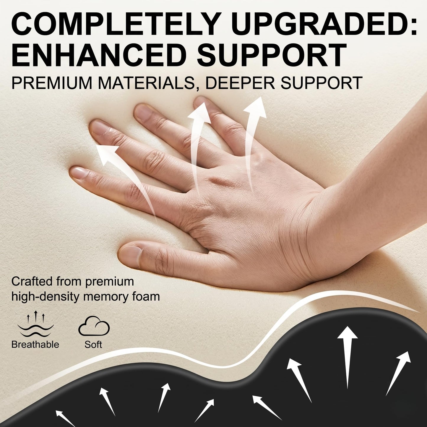 Extra Large Ergonomic Positioning Wedge Pillow, High-Density Memory Foam Support Cushion for Body Support, XL 26" x 20" Size, Multi-Functional Lounge Pillow with Side Pocket & Dual Handles (Grey)
