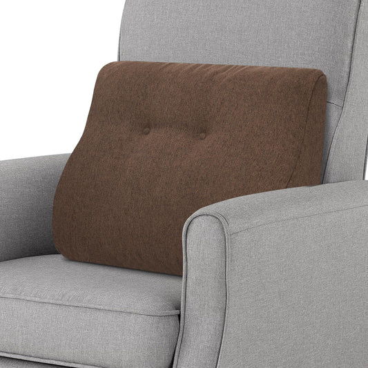 baibu Lumbar Support Pillow for Recliner, Large Memory Foam Dual-Layer Patent Design Back Support Cushion for Sofa & Gaming Chair, Ergonomic Lumbar Pillow with Machine Washable Cover, Brown
