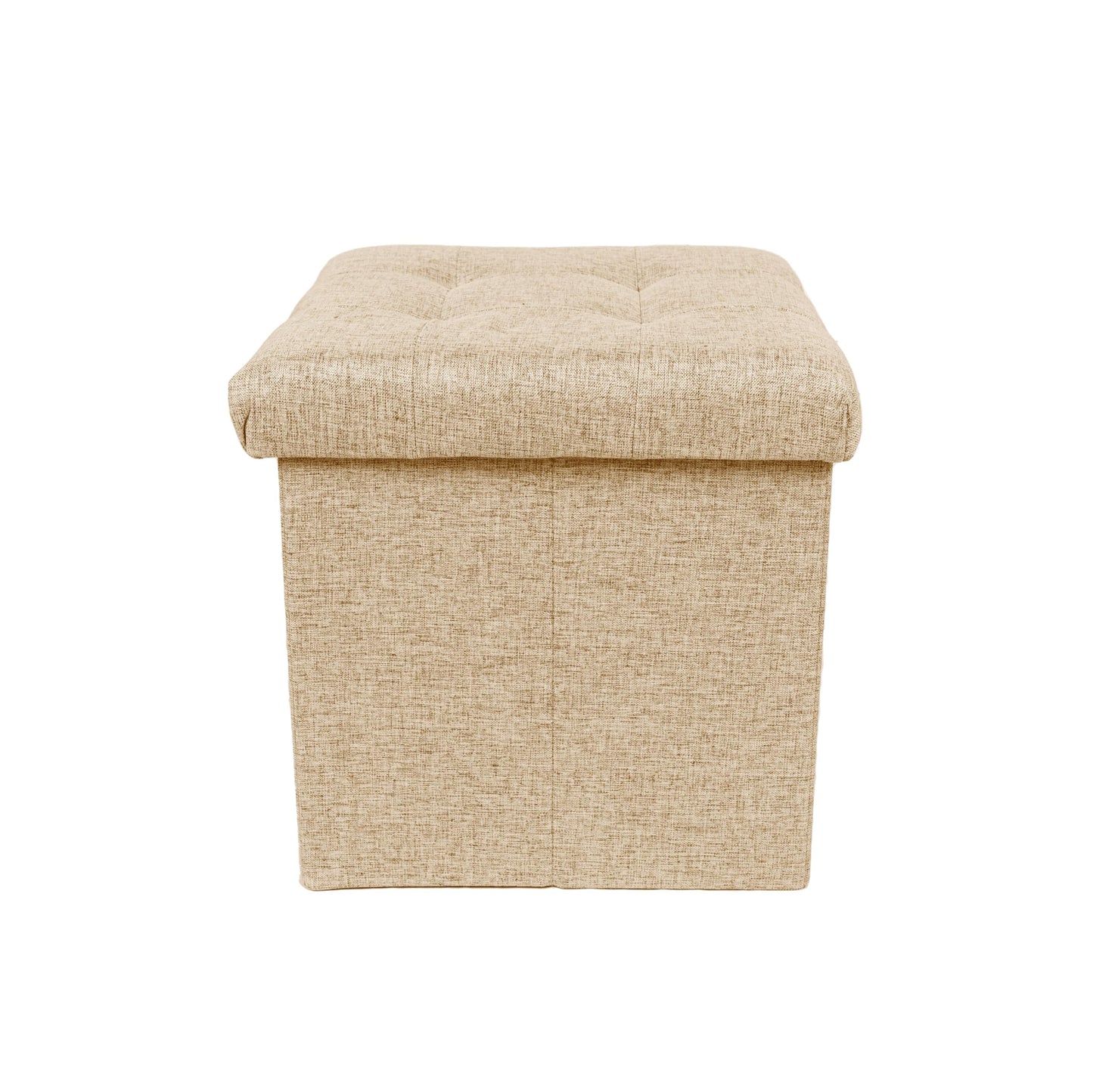 Casa Andrea Milano Folding Storage Ottoman Bench, Storage Chest, Foot Rest Stool with Padded Seat, Bedroom Bench with Storage, 15 Inche, Pack of 2