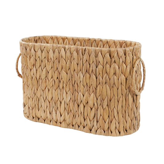 Coeusy Toilet Paper Storage Basket, Water Hyacinth Toilet Paper Holder for Up to 6 Mega Rolls, Wicker Basket for Bathroom Accessories Organizer, Boho Hand Woven Rattan Decorative Decor, Natural