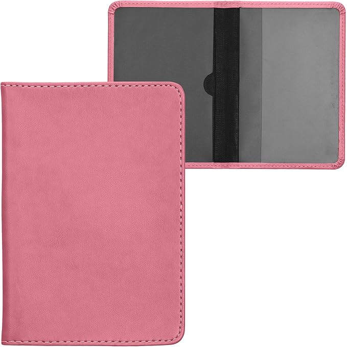 kwmobile Registration and Insurance Holder - Car Document Holder for Vehicle Documents and Cards - PU Leather - Black