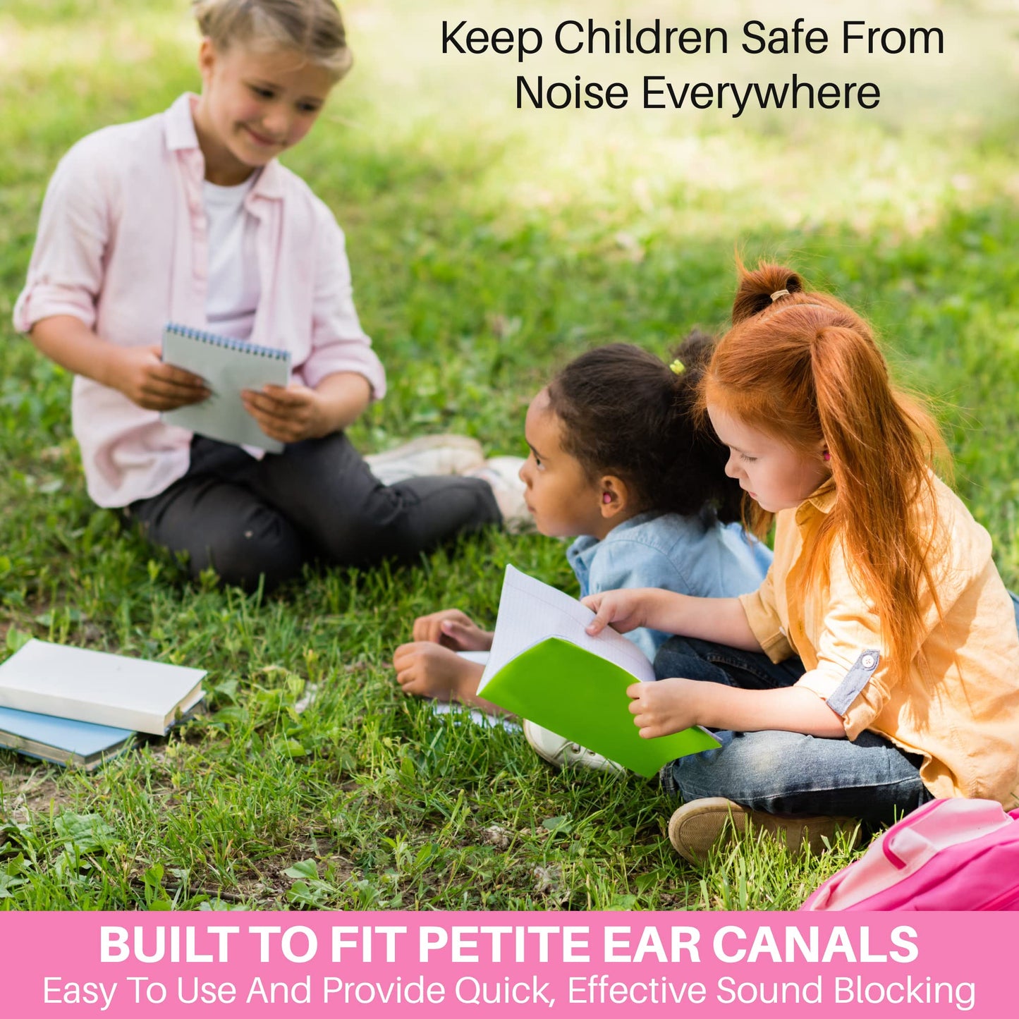 Quality Pink Foam Earplugs - 200 Pairs of Comfortable Ear Plugs for Sleeping, Snoring, & Work - Designed for Small Ear Canals; Women, Kids, or Children - Individually Wrapped & Disposable - NRR 30 dB
