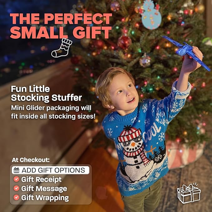 Foam Airplanes - Stocking Stuffers for Kids All Ages 4 5 6 7 8 9 + Year Old - Best Toy Gift - Boy Toys Stocking Stuffer Gifts - Air Plane Gift Idea - Easter Basket Gifts for Boys & Girls Party Favors