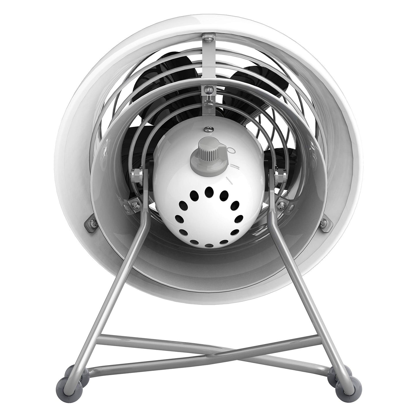 Vornado VFAN™ Mini Modern Personal Desk Fan with 2-Speed Control, Adjustable Tilt, Quiet Metal Air Circulator for Office, Bedroom, Dorm, Compact Desktop Cooling Device, Ice White