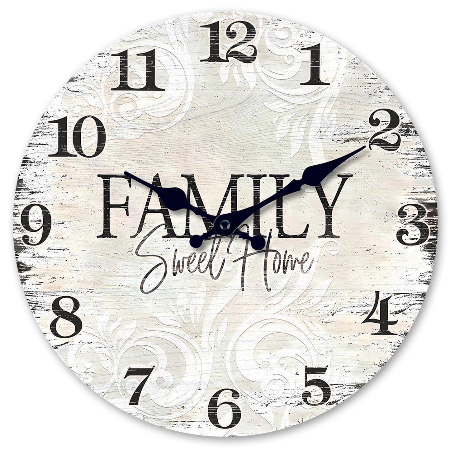 Constantplanet 12 Inch Retro Wood Wall Clocks Battery Operated Farmhouse Decorative Wall Clock for Living Room Kitchen Decor Silent Wall Clock