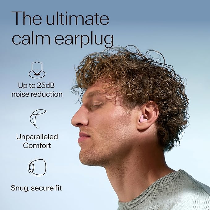 Alpine Silence Earplugs for Sleep, Focus & Travel - V-Shape Snug Fit & Soft Oval Tips – 4 Sizes XS/S/M/L - Comfortable, Reusable Hearing Protection - up to 25dB – Pink