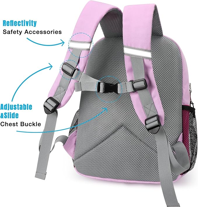 STEAMEDBUN Toddler Backpack for Girls 2-4,Kindergarten Backpack for Girls,Preschool Backpack,Mini, Orange