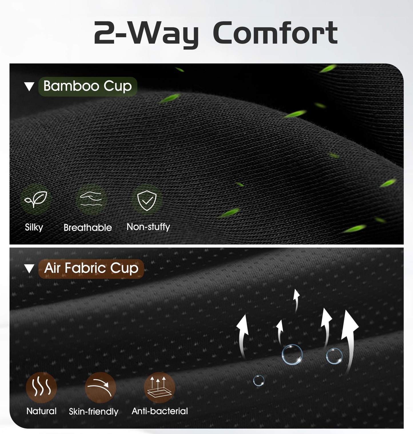 Bluetooth Sleep Mask with 2 Removable 3D Contoured Cup, Bamboo Cotton Bluetooth Sleep Headphones for Side Sleepers with Timming Setting, Blackout Eye Mask for Travel Meditation Men Women