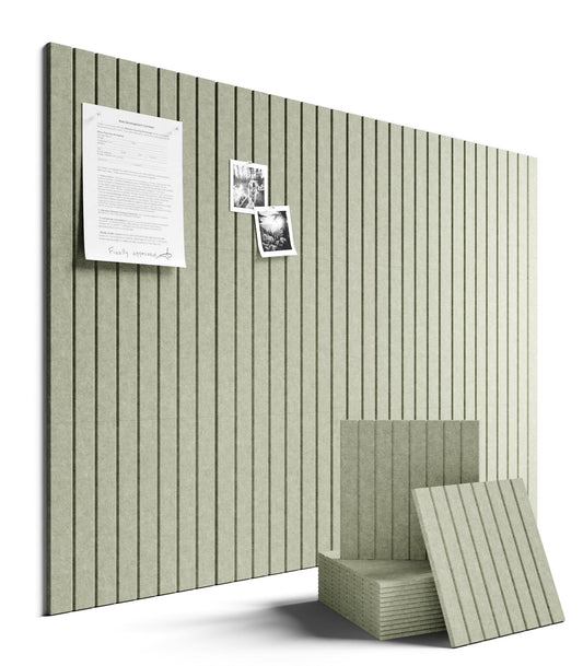 Fluxynara Large Felt Bulletin Board 48" x 36" Cork Board Alternative-12 Pack with 64 Safe Removable Adhesive Tabs, Cork Boards for Walls Cork Board for Home Office Classroom Pin Board - Sage Green