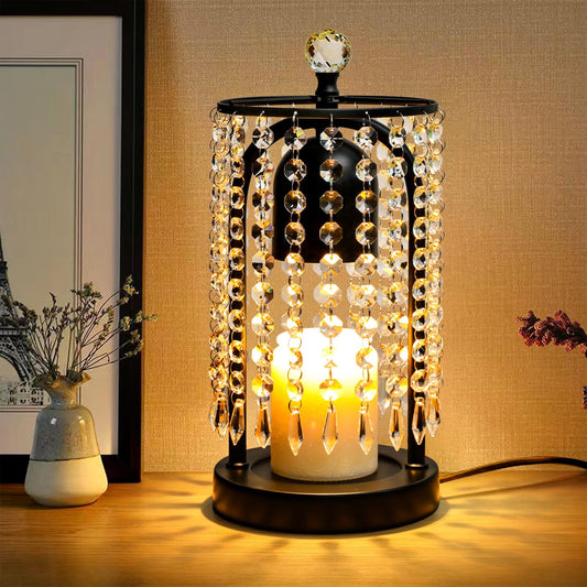 KunruiTAI Candle Warmer Lamp with Timer and Dimmer - Electric Candle Warmer,Crystal Candle Lamp for Bedroom Decor, Flameless Scented Candle Light Warmer,House Warming Gifts New Home for Women