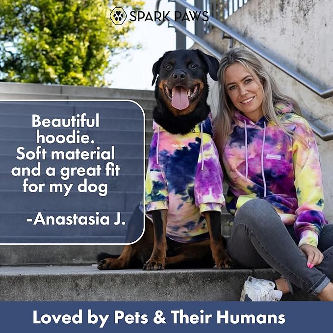 Spark Paws Dog Hoodie – Premium Dog Sweater for Small, Medium, and Large Dogs | Warm Outfits for French Bulldogs, Pitbull, Puppy, Winter Jacket Alternative - Berry Lemonade - 2XL