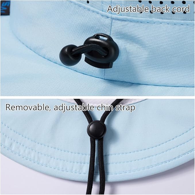 UPF 50+ Bucket Sun Hat with Laser Perforated Mesh Cooling Adjustable Breathable Lightweight for Outdoor Men Women