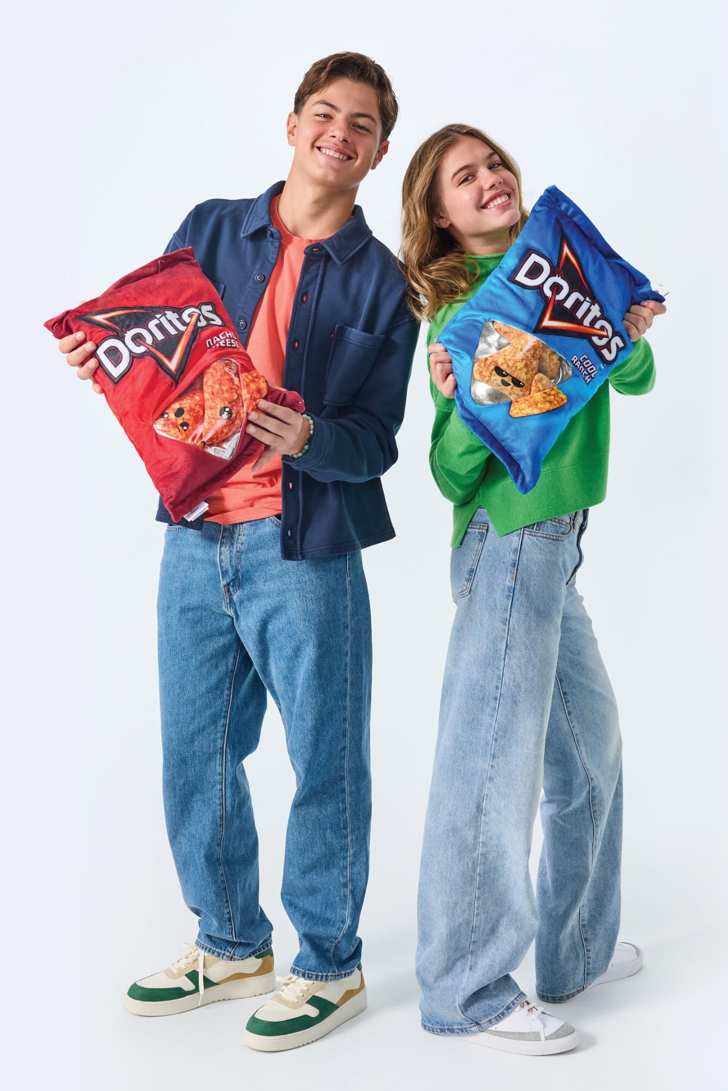 iscream Doritos Nacho Chips Package 17" x 11.5" Fleece Pillow Set with 4 Chip Mini Pillows
