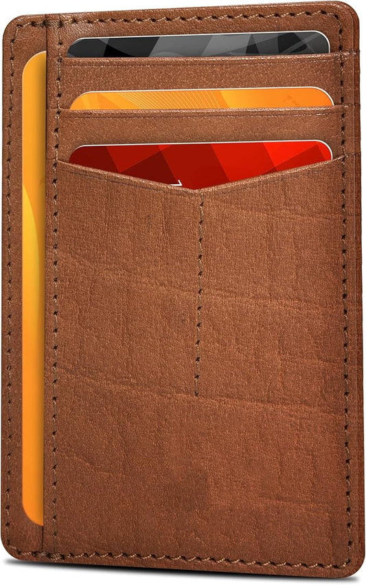 Oak Leathers Leather Slim Minimalist Wallet for Men & Women RFID Front Pocket Leather Card Holder Wallets