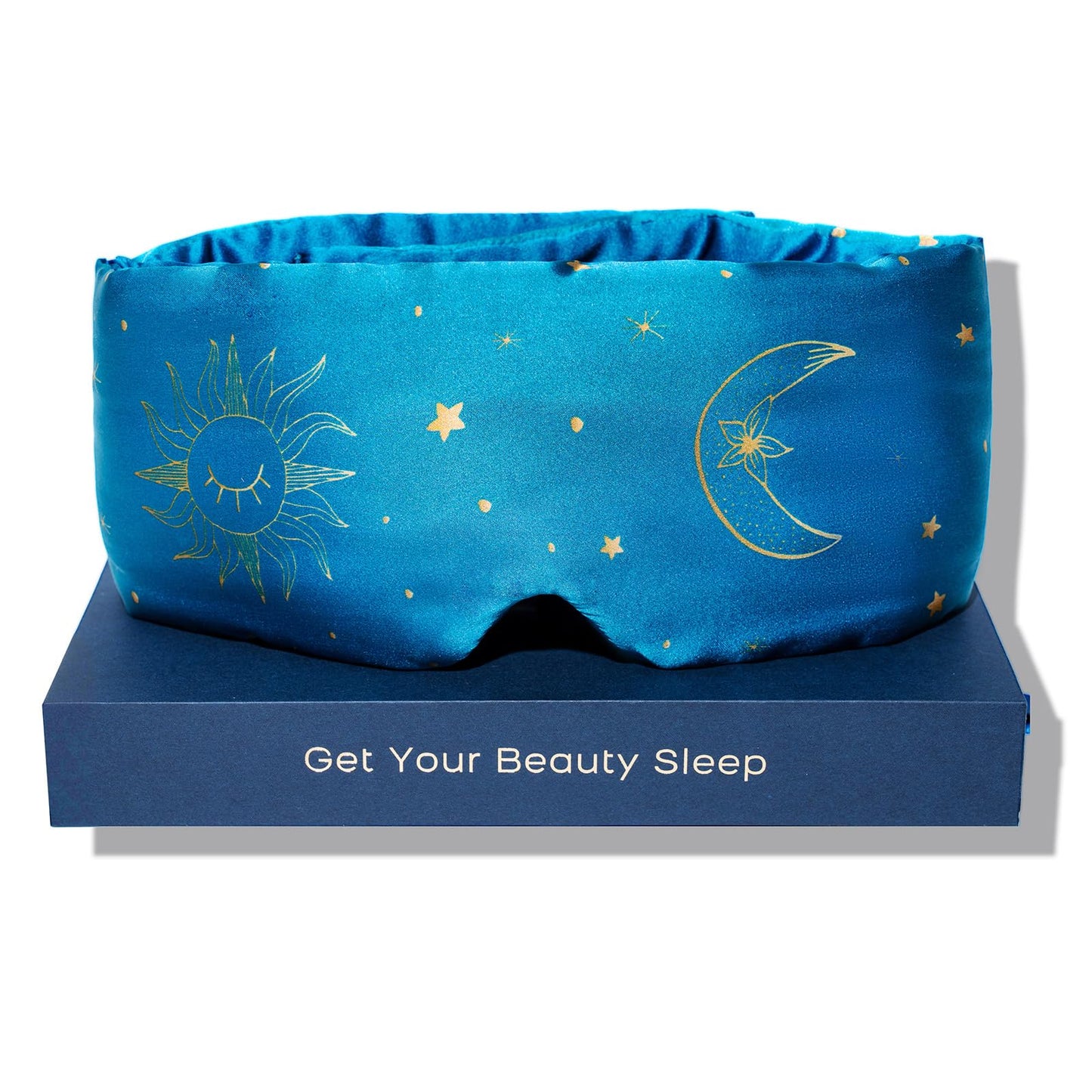 Fleur&Yang Silk Sleep Mask, Adjustable Blackout Sleeping Mask for Men Women, Soft Breathable 100% Mulberry Silk Fabric, Cooling Eye Cover Blindfold for DeepSleep or Meditation(Luna)