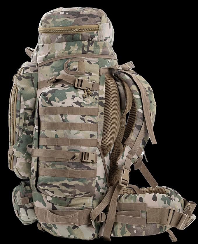 XMILPAX Large Military Backpack Army Rucksack Tactical MOLLE Pack for Camping Backpacking Hunting Bushcraft Adventure 70L…