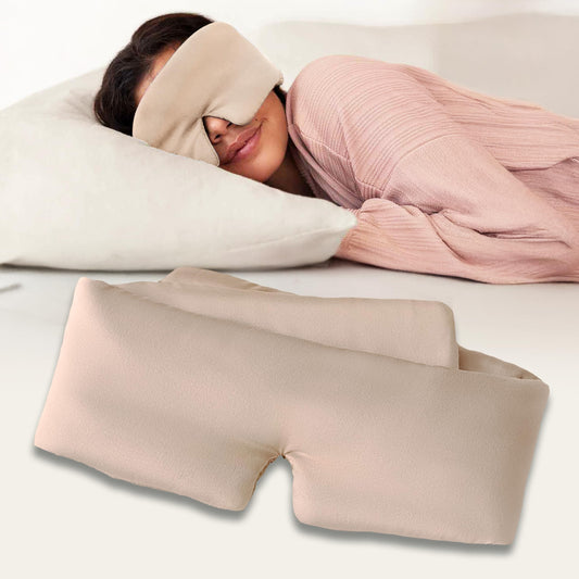 Baloo Silk Weighted Sleep Mask (Petal - 0.6 lb) | Light Blocking & Sound Muffling Eye Mask for Sleeping | Cool, Soft & Comforting