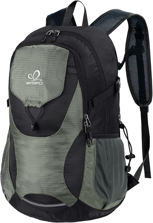 WATERFLY Lightweight Packable Hiking Backpack: 30L Foldable Travel Daypack Ultralight Camping Day Pack for Woman Man