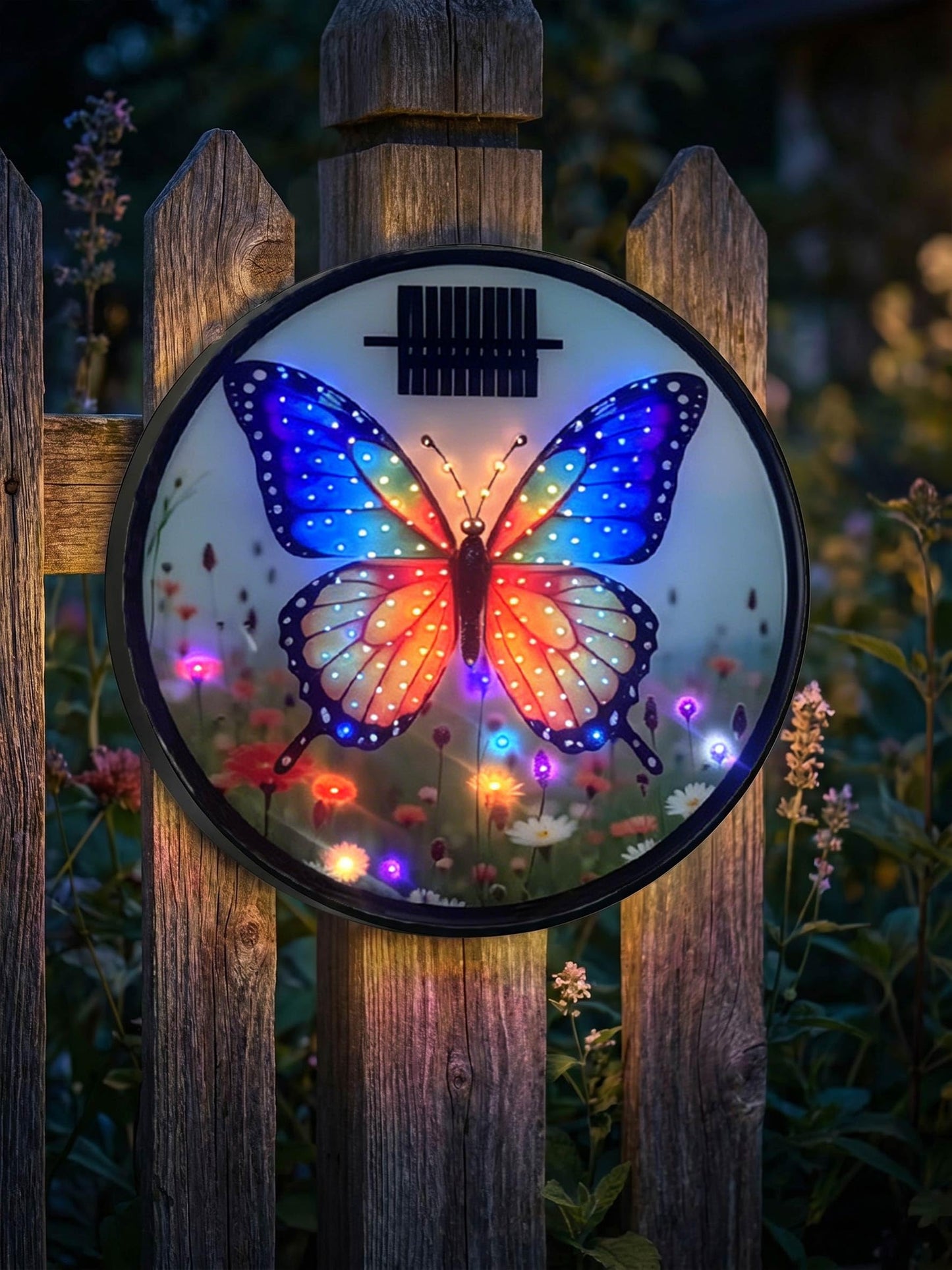 CBAXEAXMM Solar Butterfly Wall Decor (Colorful)