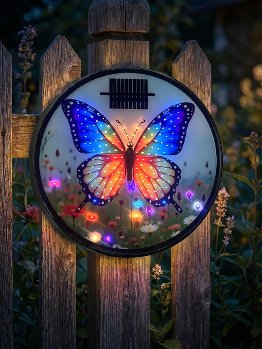 CBAXEAXMM Solar Butterfly Wall Decor (Colorful)