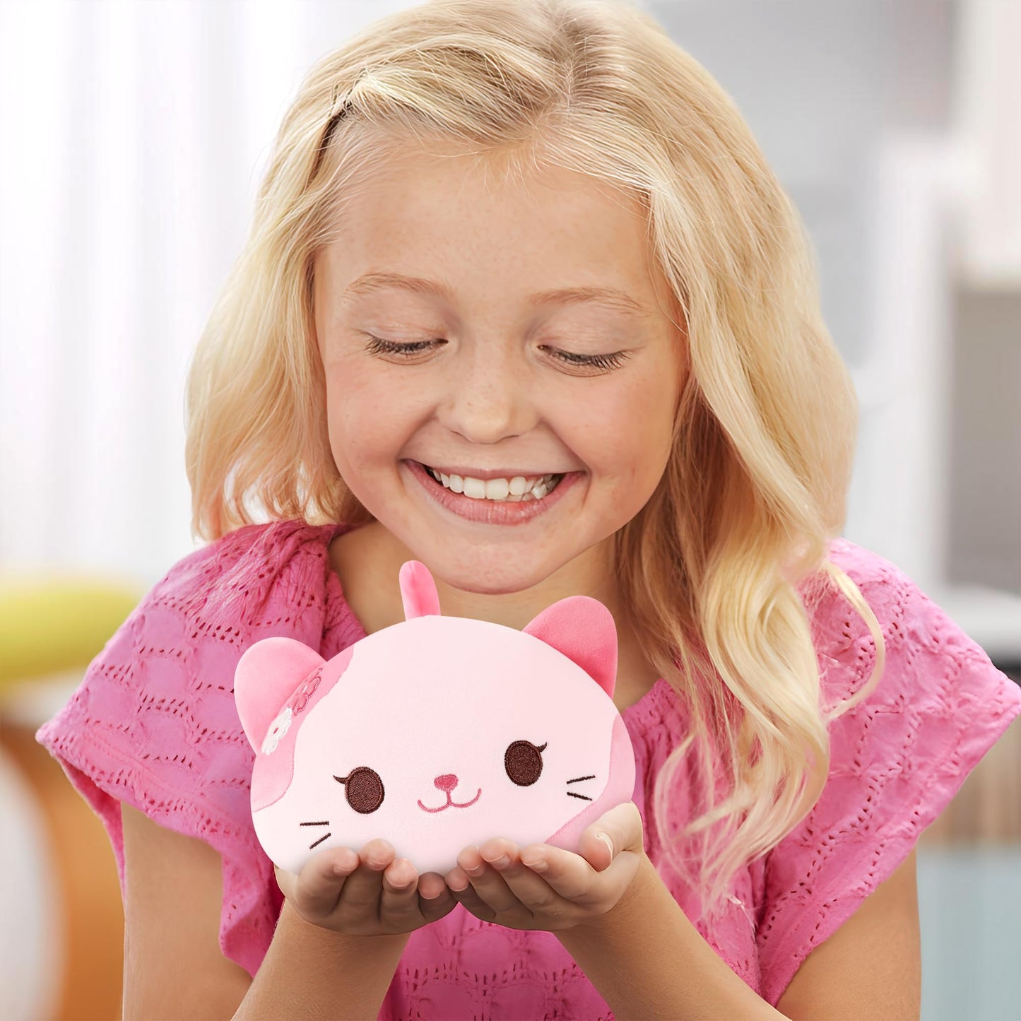 Onsoyours Original Sakura Cat Plush Cute Kitten Stuffed Animal Soft Little Pink Kawaii Kitty Plush Toy Gift for Kids & Adults (Sakura Cat, 9")