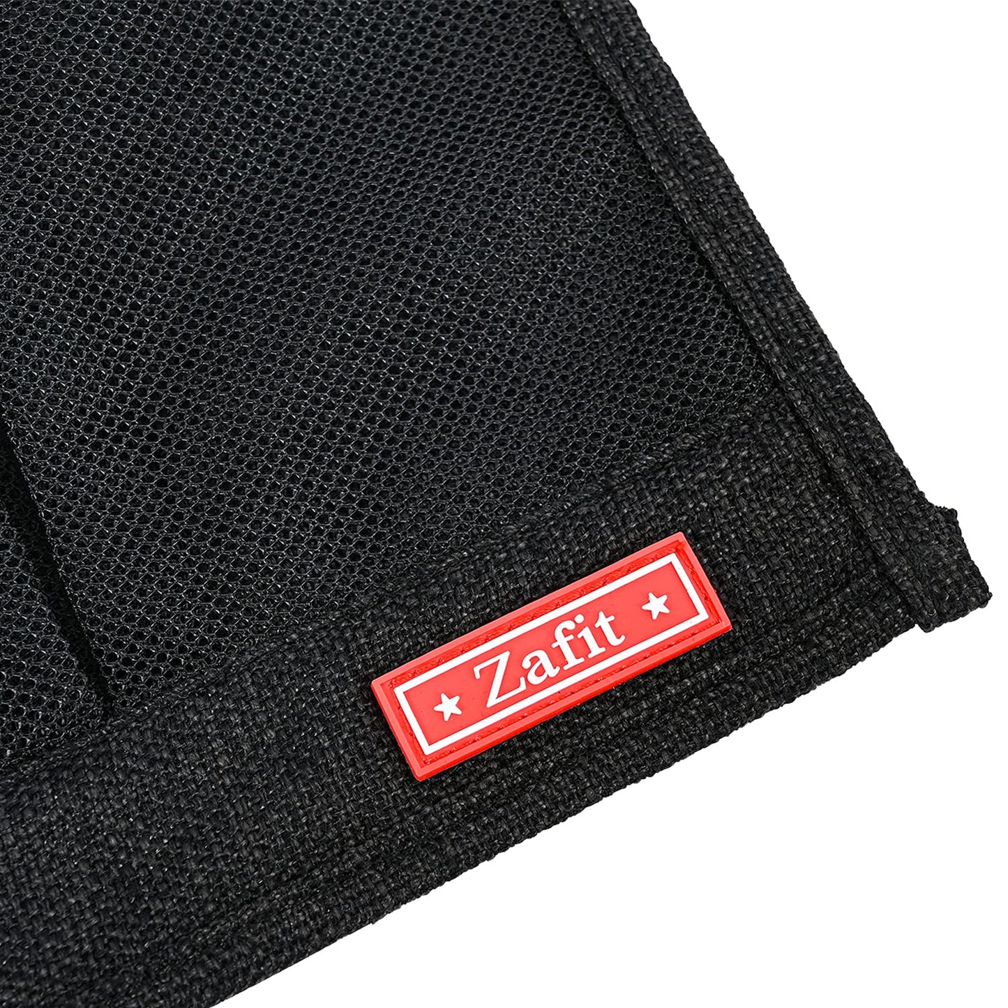 Zafit Linen 6 Pockets Bedside Caddy, Bedside Storage Organizer for Magazine, Remotes, Phone (Black)