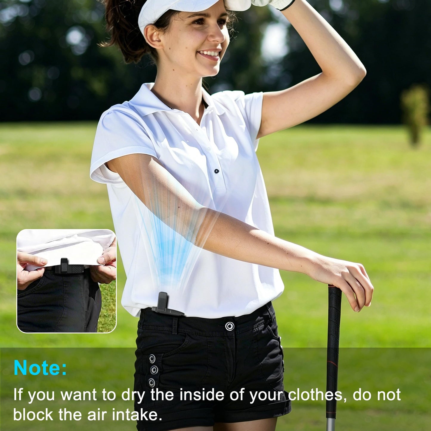 16000mAh Portable Waist Fan 2 Separate Wearable Waist Fans 18000RPM Powerful Belt Fans Rechargeable Battery operated With 100 Speeds for Jobsite Gardening Camping Outdoor work Travel Essentials