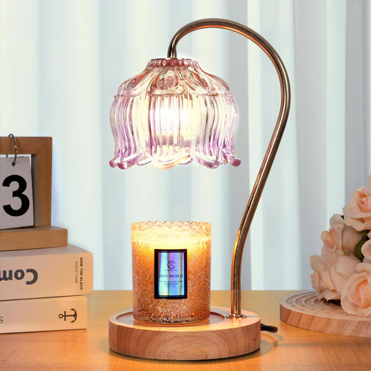 Merrtody Flower Candle Warmer Lamp with Timer & Dimmer - Fits All Jar Scented Candles - Unique Birthday & Mother's Day Gift for Women，Mom，Her