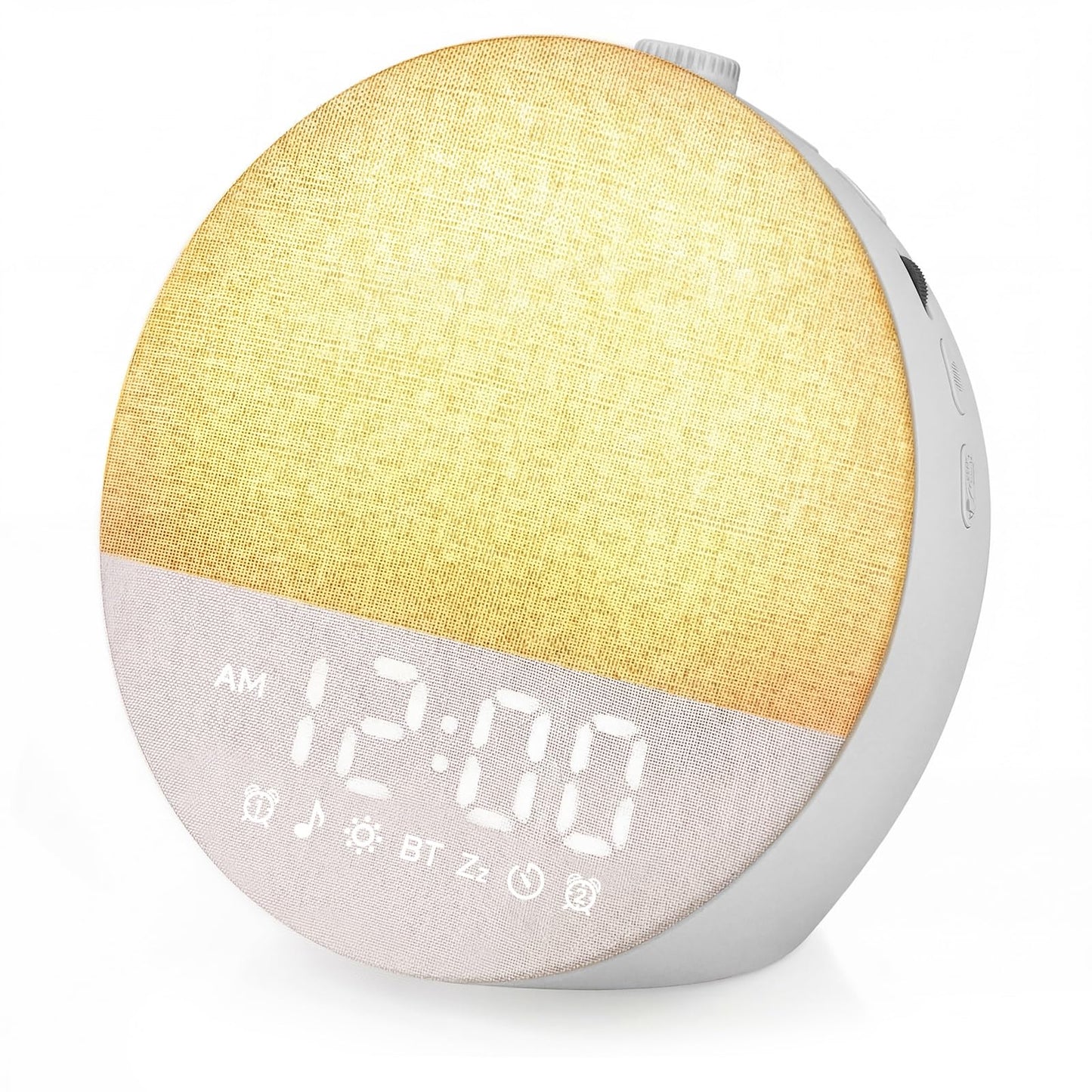 Geuuap Sunrise Alarm Clock White Noise Machine | Natural Wake-Up Light for Bedroom with 30 Soothing Sleep Aids, Bluetooth Speaker, Dimmable Clock, Screen-Free Design for Baby Adults Kids-Grey