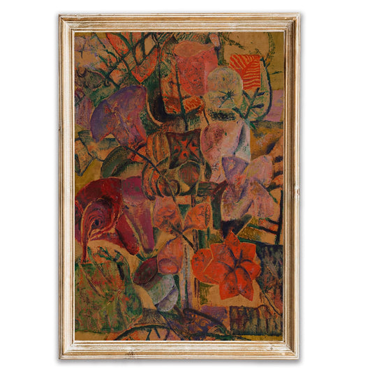Vintage Abstract Botanical Wall Art Vintage Flower Pictures Wall Decor Retro Floral Pattern Poster Artwork Modern Aesthetic Cottagecore Decor for Gallery Bedroom Bathroom Decordtion,16x24inch Unframed