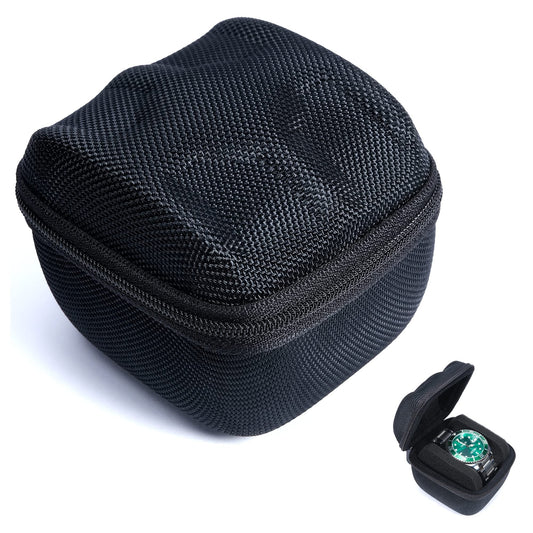 RIGICASE Single hard Watch travel case, men's watch storage box organizer, watch case holder with flexible foam inserts fit up to 60mm watch