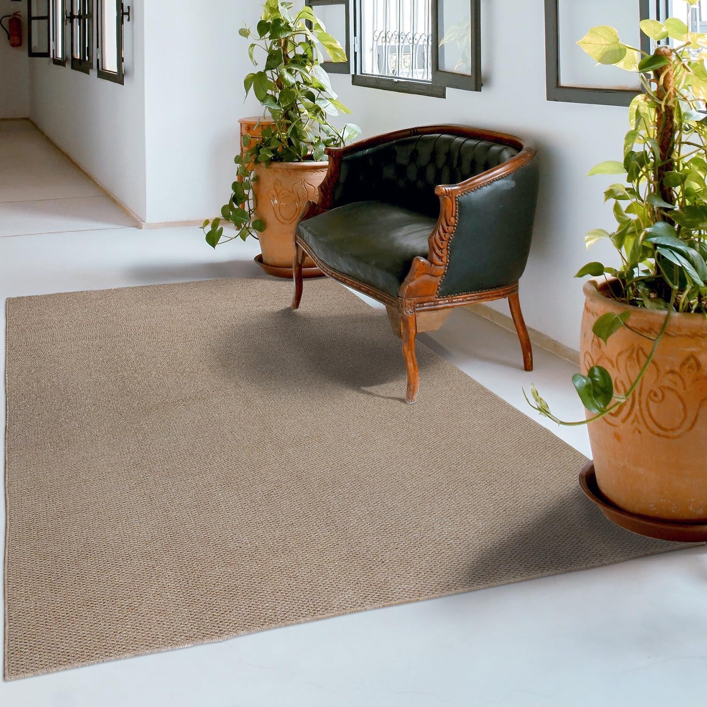 5x7 Area Rugs - Rug for Living Room, Washable Area Rugs 5x7 for Bedroom, Non-Slip Carpet for Dorm Room (Brown)