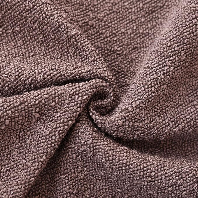 Foindtower Decorative Textured Boucle Throw Pillow Covers Accent Solid Pillow Cases Neutral Soft Cozy Couch Cushion Case for Chair Sofa Bedroom Living Room Home Decor 26x26 Inch,1PC,Dark Purple