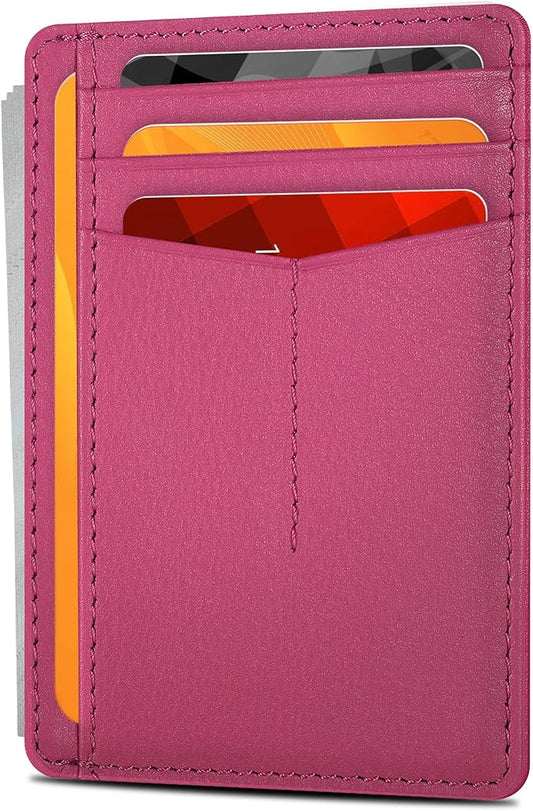 Oak Leathers Leather Slim Minimalist Wallet for Men & Women RFID Front Pocket Leather Card Holder Wallets