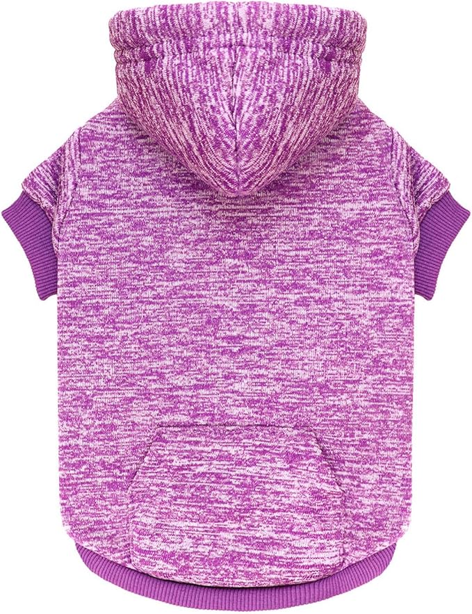 Dog Sweaters for Medium Dogs,Dog Hoodie Fleece Sweater Soft Pet Clothes Sweatshirt with Pocket Pet Hoodie for Medium Dogs(Purple&M)