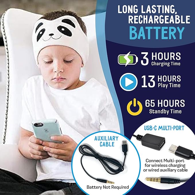 Toddler Headphones Wireless, Kids Bluetooth Earphones, Safe Volume - Wired School Headphones for Kids with 3.5 MM Jack and Travel Bag - Toddler Airplane Accessories for Boys & Girls - Pink Unicorn