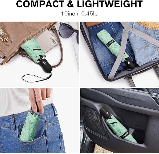 G4Free Mini Ultralight Umbrella UPF 50+ UV Protection Compact Lightweight Travel Umbrella Super Slim Small Portable Automatic Open and Close,40 Inch
