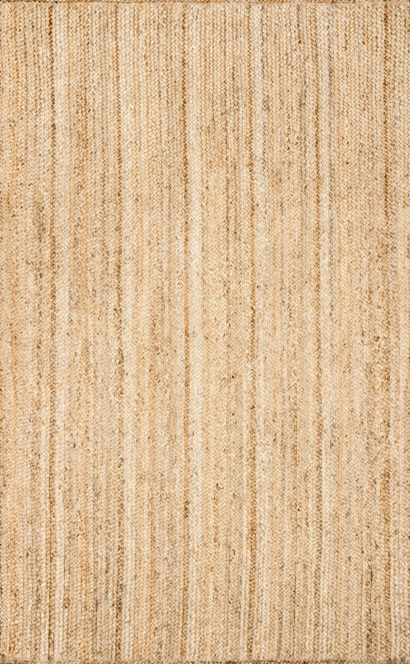 nuLOOM 8x10 Rigo Jute Hand Woven Area Rug, Natural, Solid Farmhouse Design, Natural Fiber, For Bedroom, Living Room, Dining Room, Hallway, Office, Kitchen, Entryway