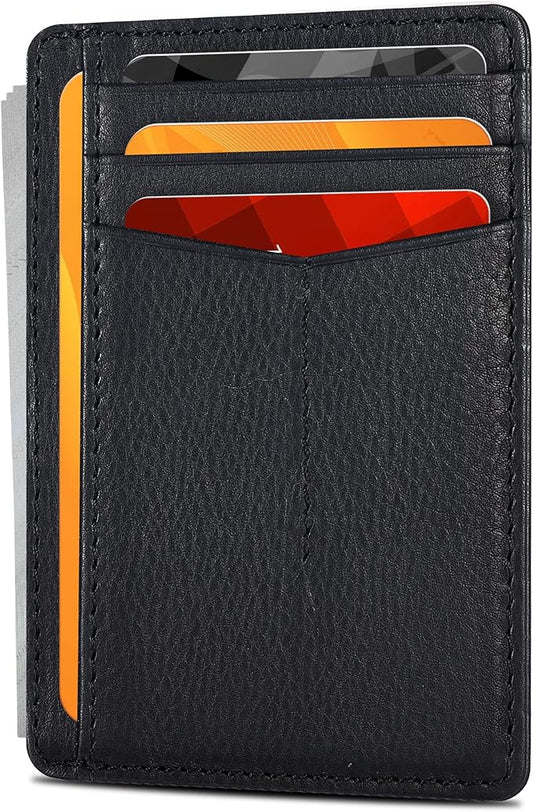 Oak Leathers Leather Slim Minimalist Wallet for Men & Women RFID Front Pocket Leather Card Holder Wallets
